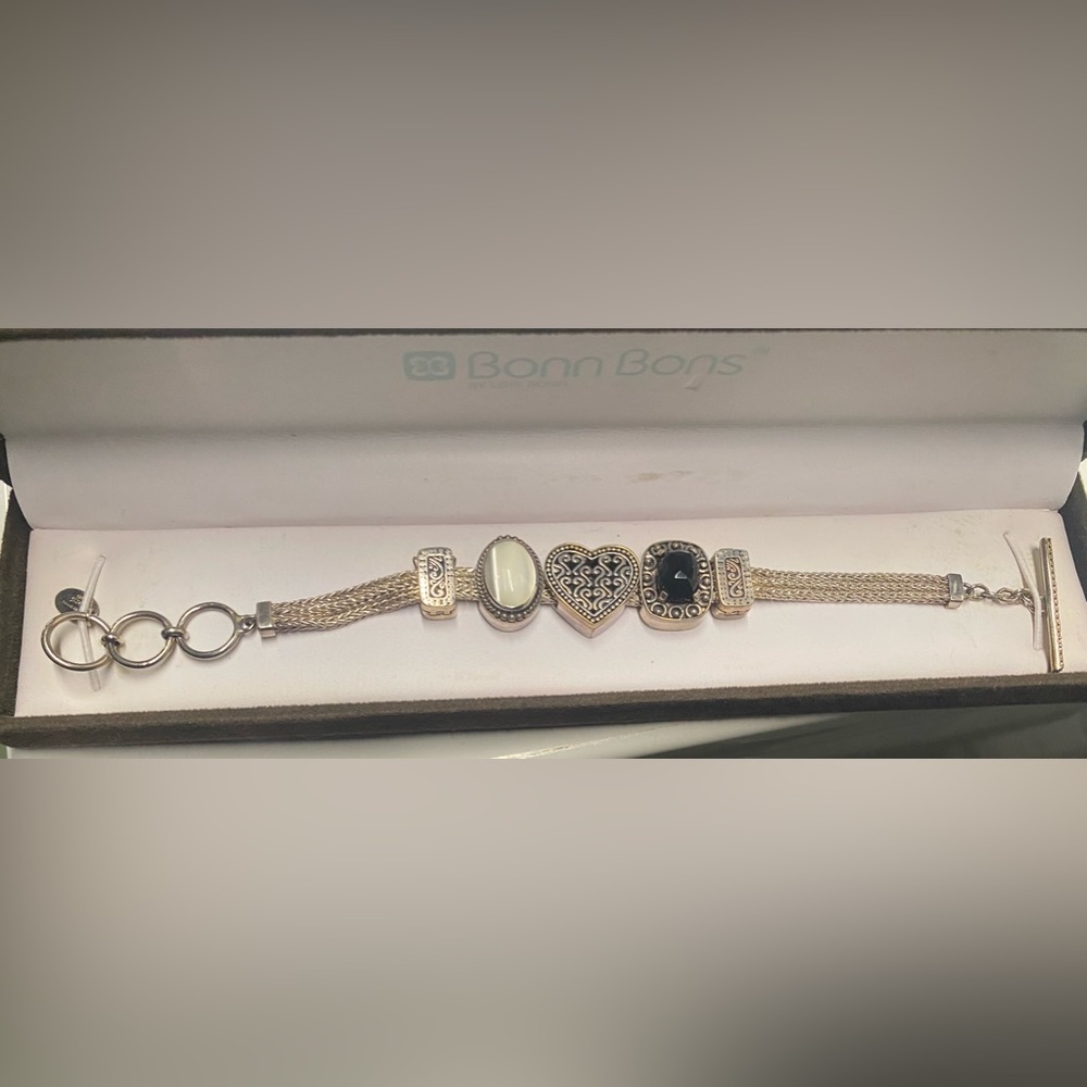 Bonn Bons Silver Charm Bracelet in box. Brand new.